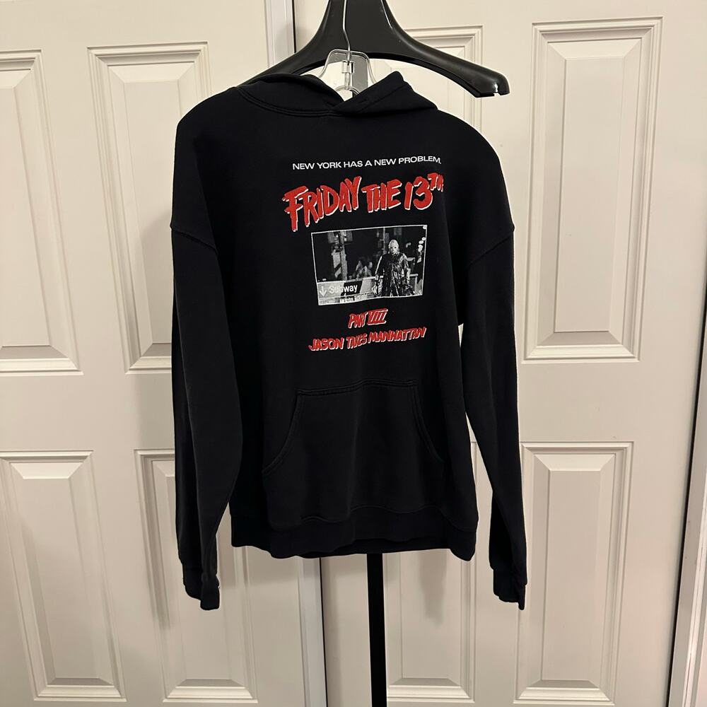 Friday The 13th Part VIII Jason Takes Manhattan Hoodie Mens M Horror Movie